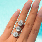 Stunning 1.5 CT Oval Moissanite Engagement Ring with Pave & Halo Design 6
