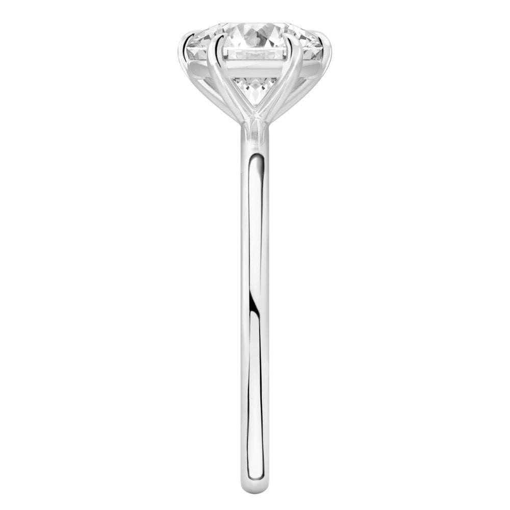 Stunning 1.0- 2.0 CT Round Moissanite Engagement Ring with Solitaire Design 4