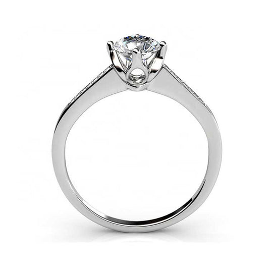 Round Cut Pave Style Cubic Zirconia in 925 Sterling Silver Jewelry 2