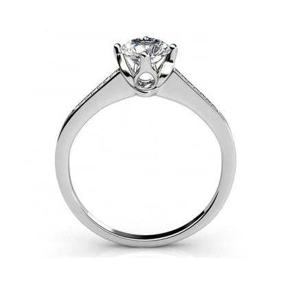 Round Cut channel Setting Cubic Zirconia in 925 Sterling Silver Ring 4