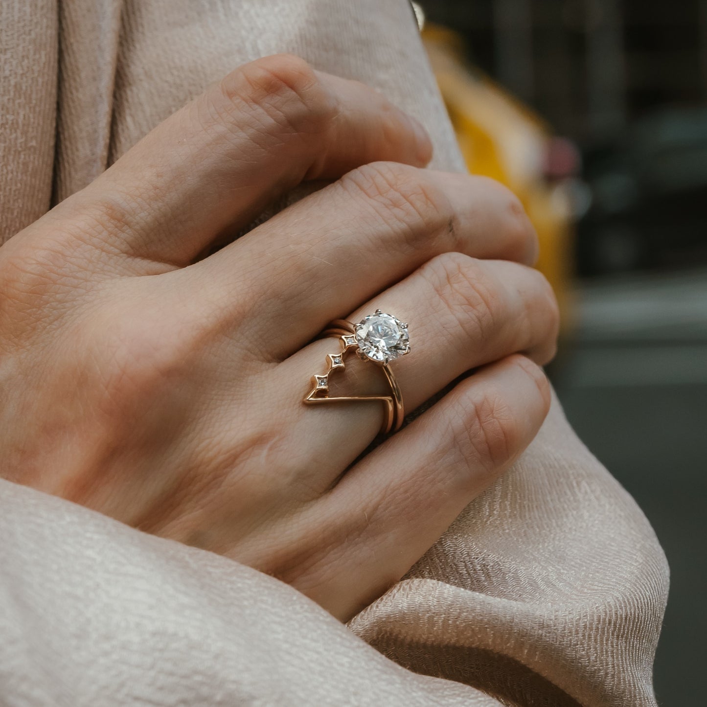 Stunning 1.0 CT Round Moissanite Engagement Ring with Solitaire Design 10