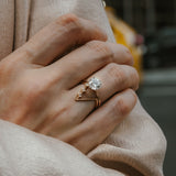 Stunning 1.0 CT Round Moissanite Engagement Ring with Solitaire Design 10
