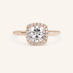 Stunning 1 CT Cushion Moissanite Engagement Ring With Halo Design 5