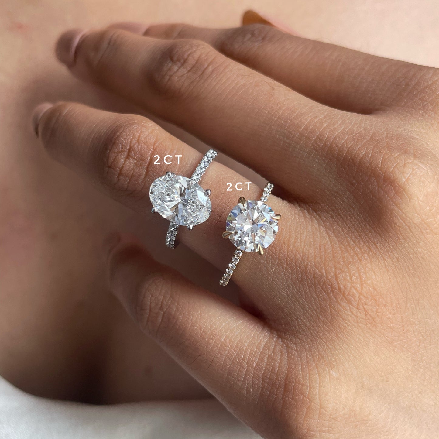 Stunning 1.0 CT Round Moissanite Engagement Ring with Hidden Halo & Pave Design 13