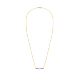 1.32 TCW Round Amethyst Lab Made Diamond- February Birthstone Bar Necklace 5