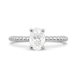 Stunning 0.5 CT Oval Moissanite Stone Engagement Ring In Solitaire Design 1