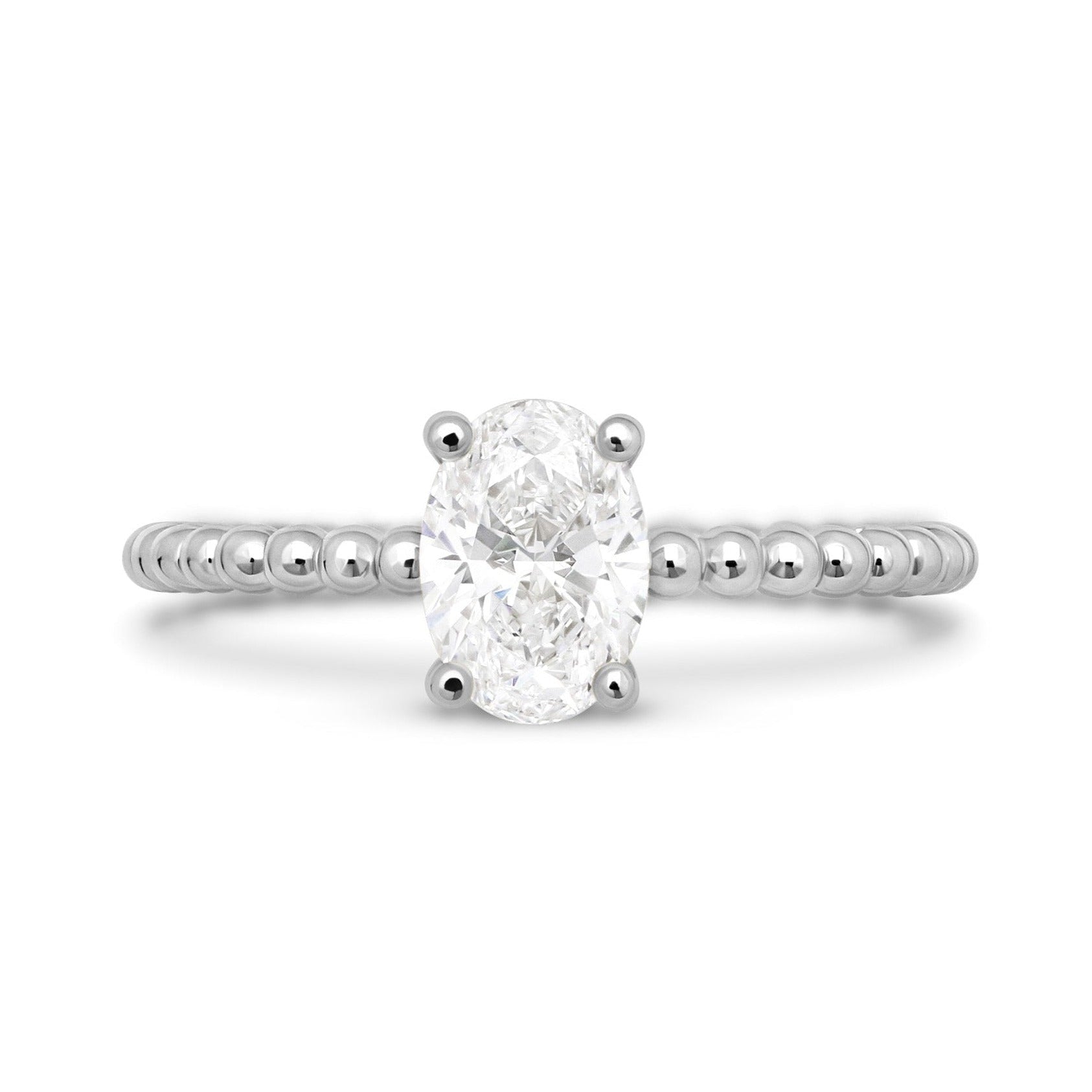 Stunning 0.5 CT Oval Moissanite Stone Engagement Ring In Solitaire Design 1