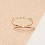 Stunning 0.2 TCW Round Moissanite Stones Half Eternity Wedding Bands 6