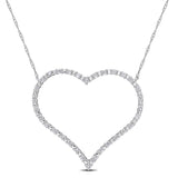 Round Cut Cubic Zirconia in 925 Sterling Silver Necklace 8