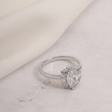 Stunning 1.0 - 2.0 CT Marquise Moissanite Engagement Ring with Cluster Design 3