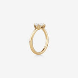 Stunning 0.90 CT Pear & Marquise Moissanite Engagement Ring With Open Band Design 3