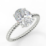 Stunning 2.11 CT Oval Moissanite Engagement Ring with Solitaire Design 5