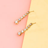 1.0 TCW Round Cut Moissanite Tennis Earrings in Gold 1