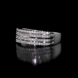 Round Cut Cubic Zirconia in 925 Sterling Silver Wedding Bands 4