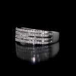 Round Cut Cubic Zirconia in 925 Sterling Silver Wedding Bands 7