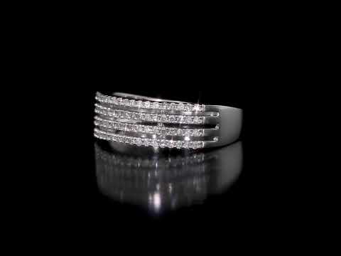 Round Cut Cubic Zirconia in 925 Sterling Silver Wedding Bands 7