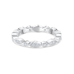Stunning 0.2 TCW Round Moissanite Stones Vintage Wedding Bands 1