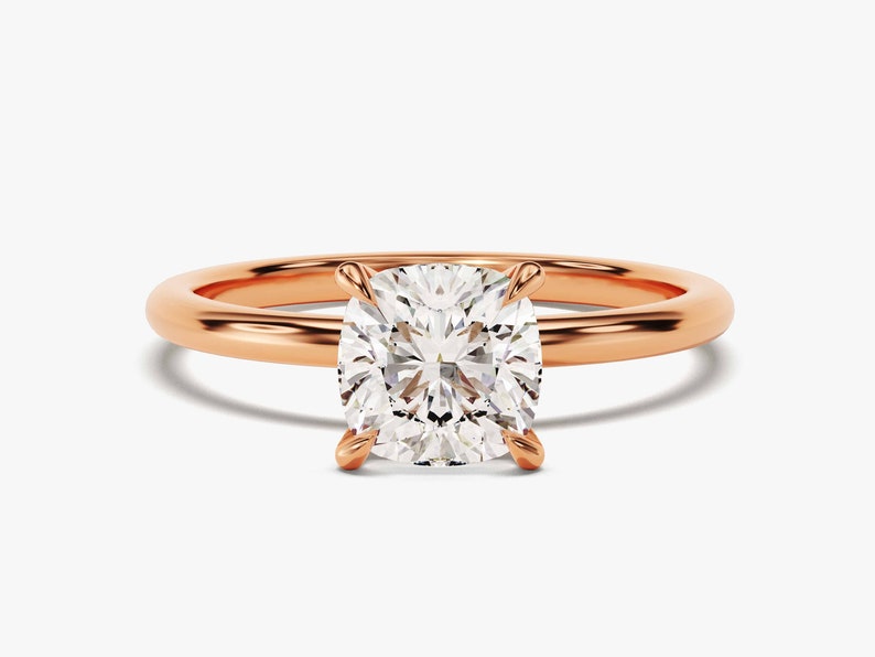 Stunning 1.50 CT Cushion Moissanite Engagement Ring with Solitaire Design 5