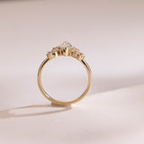 Stunning 1.0 - 2.0 CT Marquise Moissanite Engagement Ring with Cluster Design 8