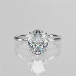 Stunning 2.11 CT Oval Moissanite Engagement Ring with Hidden Halo Design 1