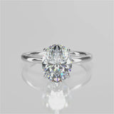 Stunning 2.11 CT Oval Moissanite Engagement Ring with Hidden Halo Design 1