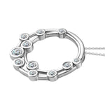 Round Cut Cubic Zirconia in 925 Sterling Silver Necklace 4