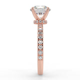 Stunning 2.0 CT Round Moissanite Engagement Ring with Pave Design 10