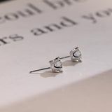 0.70 TCW Round Cut Moissanite Stud Earrings in Gold 10