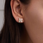 1.16 TCW Round Opal Lab Made Diamond- October Birthstone Studs 3