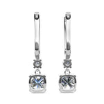 Round Cut Cubic Zirconia in 925 Sterling Silver Earrings 9