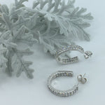 Round Cut Cubic Zirconia in 925 Sterling Silver Earrings 8