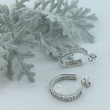 Round Cut Cubic Zirconia in 925 Sterling Silver Earrings 8