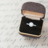 Stunning 1.0 CT Round Moissanite Engagement Ring with Halo & Pave Design 6