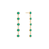 2.5 TCW Round Emerald Lab Made Diamond-May Birthstone Drop Earrings 1