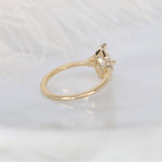 Stunning 1 CT Marquise Moissanite Engagement Ring With Cluster Design 3