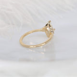 Stunning 1 CT Marquise Moissanite Engagement Ring With Cluster Design 3