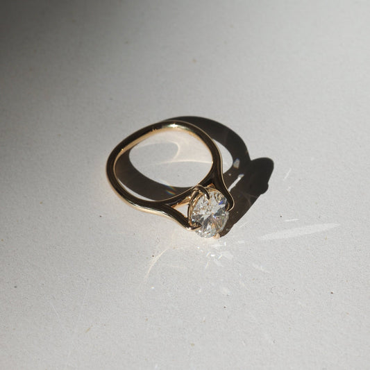Stunning 2.0 CT Oval Moissanite Engagement Ring with Solitaire Design 2