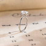 Stunning 2.0 CT Oval Moissanite Engagement Ring with Cluster Design 8