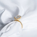 Stunning 3.50 CT Oval Shape Moissanite Engagement Ring with Hidden Halo & Pave Design 3