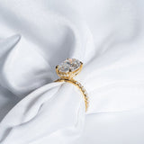 Stunning 3.50 CT Oval Shape Moissanite Engagement Ring with Hidden Halo & Pave Design 3