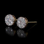 Round Cut Cubic Zirconia in 925 Sterling Silver Earrings 3