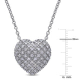 Round Cut Cubic Zirconia in 925 Sterling Silver Necklace 6