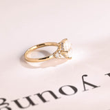 Stunning 1.0 - 2.0 CT Oval Moissanite Engagement Ring with Cluster Design 9
