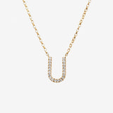 Round Cut Cubic Zirconia in 925 Sterling Silver Necklace 1