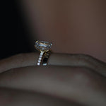0.90 CT Emerald Cut Pave CVD F/VVS2 Diamond Engagement Ring 4