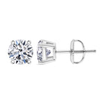 Round Cut Cubic Zirconia in 925 Sterling Silver Earrings 7