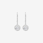 Round Cut Cubic Zirconia in 925 Sterling Silver Earrings 2