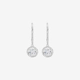 Round Cut Cubic Zirconia in 925 Sterling Silver Earrings 2