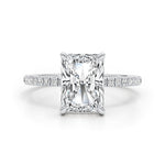 Classic 3.0 CT Radiant Moissanite Engagement Ring with Pave Design 1
