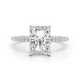 Classic 3.0 CT Radiant Moissanite Engagement Ring with Pave Design 1